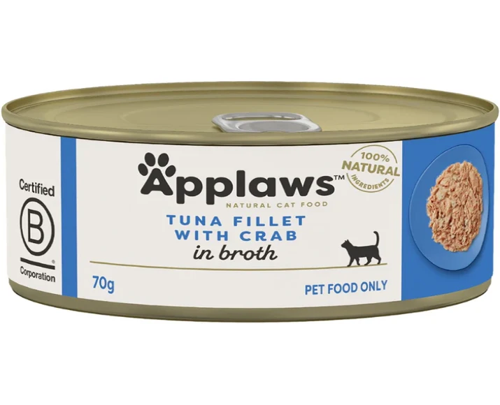 Applaws Tuna Fillet with Natural Crab Cat Food, 70 Gms at ithinkpets.com 3