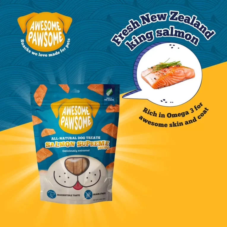 Awesome-Pawsome-Salmon-Supreme-2 Dog Treats. 85Gm at ithinkpets.com