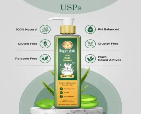 Dogsee Veda Aloe Vera Itch Relief Dog Shampoo at ithinkpets.com (2)