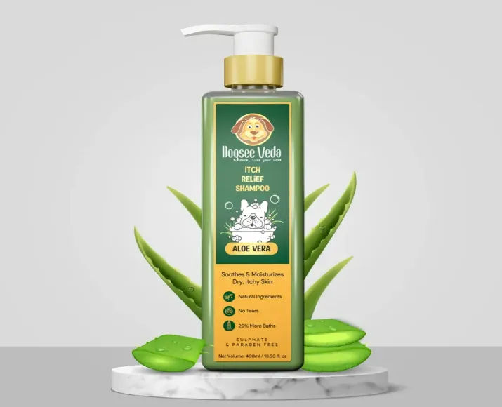 Dogsee Veda Aloe Vera Itch Relief Dog Shampoo at ithinkpets.com (5)