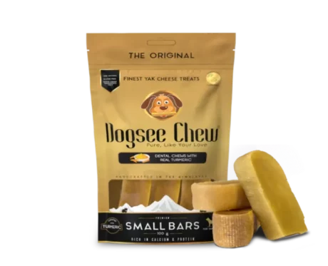 Dogsee Yalk Milk and Turmeric Small Dental Chew Bars, For Small Breed Puppies and Adult Dogs at ithinkpets