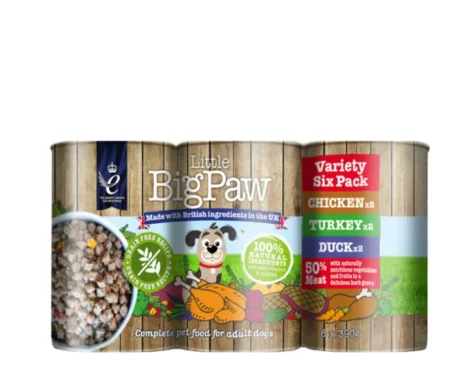 Little Big Paw Gourmet Poultry Mix Pack of 6 units of 390 Grams each (Chicken , Duck, Turkey- 2 Packs) at ithinkpets