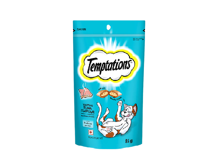 Temptations Tuna Cat Treat, 85 Gms – Cat Treats – at ithinkpets.com (1)