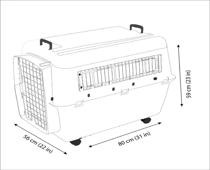 Andes 5 Pet Carrier Holds upto 25 kg Ivory Color for both Dogs and Cats at ithinkpets (4)