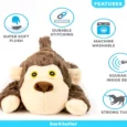 Barkbutler Boh The Bear Plush Dog Toy with Squeaker