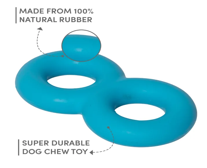 Barkbutler Crazy Eight Dog Toy Strong Chew Toy at ithinkpets (5)
