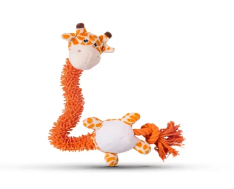Barkbutler Garry The Giraffe Plush Dog Toy with Squeaker at ithinkpets