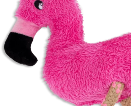 Beco Dual Material Flamingo Toy For Dogs at ithinkpets.com (2)
