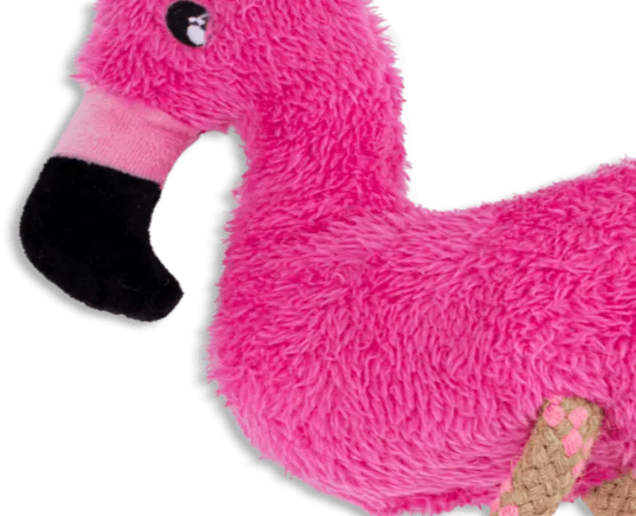 Beco Dual Material Flamingo Toy For Dogs at ithinkpets.com (2)