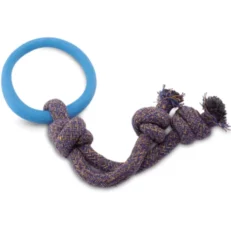 Beco Hoop On Rope Toy for Dogs Blue at ithinkpets.com (1)
