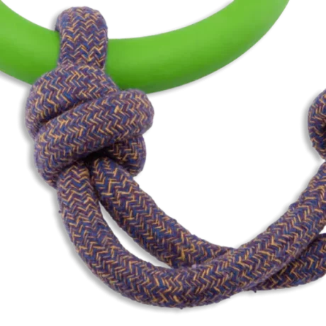 Beco Hoop On Rope Toy for Dogs Green at ithinkpets.com (2)