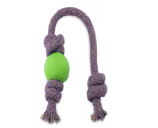 Beco Rubber Ball On Rope Toy for Dogs Green at ithinkpets.com (1)