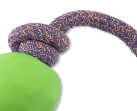 Beco Rubber Ball On Rope Toy for Dogs Green at ithinkpets.com (2)