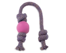 Beco Rubber Ball On Rope Toy for Dogs at ithinkpets.com (1)