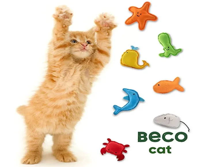 Beco Starfish Shaped Catnip Toy for Cats at ithinkpets.com (2)