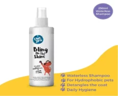Captain Zack Bling on the Shine Waterless Shampoo 250ml at ithinkpets.com (2)