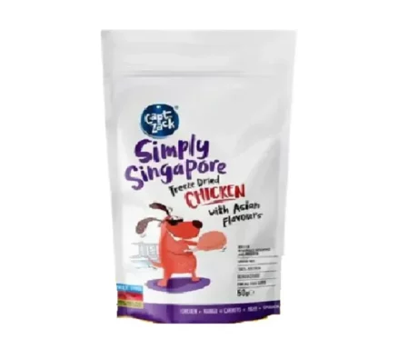 Captain Zack Simply Singapore Freeze Dried Chicken with Carrot Mango Peas and Spinach Puppies and Adult Dogs at ithinkpets.com (1 )
