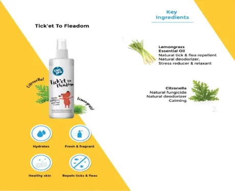Captain Zack Tick’et to Fleadom Waterless Dog Shampoo 250 ml at ithinkpets.com (2)