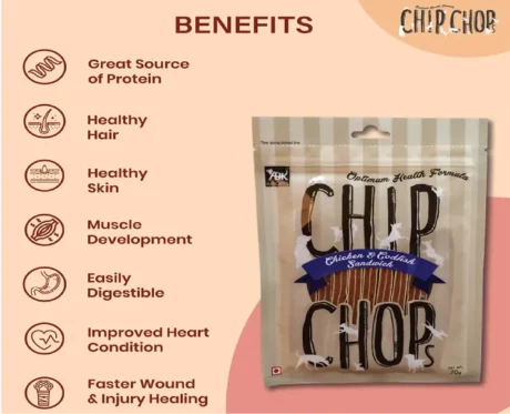 Chip Chops Chicken and Codfish Sandwich Puppies and Adult Dog Treat at ithinkpets