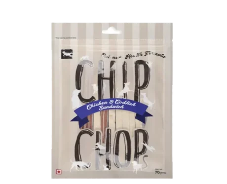 Chip Chops Chicken and Codfish Sandwich Puppies and Adult Dog Treat at ithinkpets