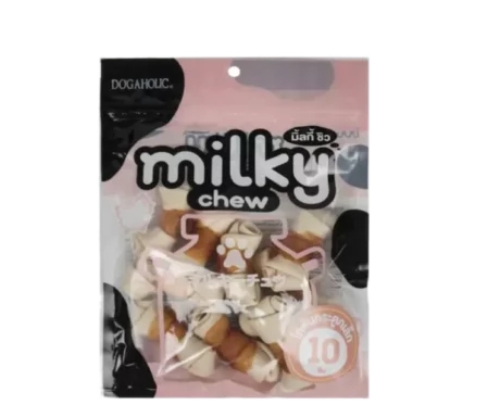 Dogaholic Milky Chew Chicken Bone Style Puppies & Adult Dog Treat 10 pcs at ithinkpets