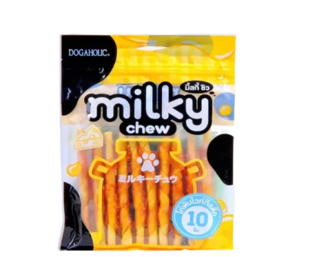 Dogaholic Milky Chew Chicken and Cheese Stick Style Puppies & Adult Dog Treat 15 pcs at ithinkpets
