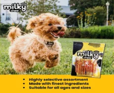 Dogaholic Milky Chew Chicken and Cheese Stick Style Puppies & Adult Dog Treat 15 pcs at ithinkpets