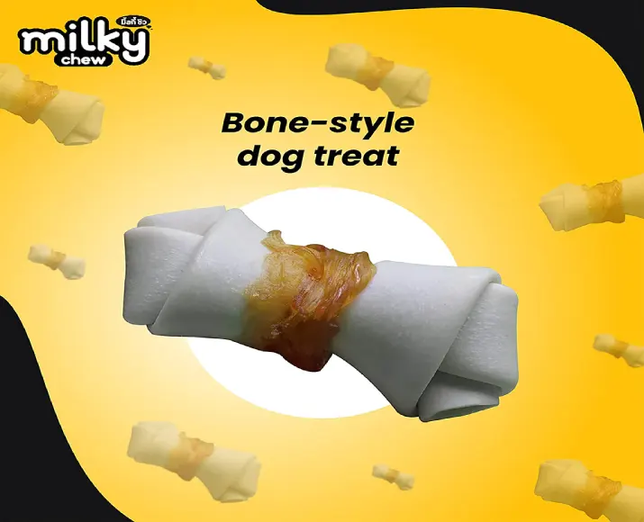 Dogaholic Milky Chicken and Cheese Bone Style, Puppies & Adult Dog Treat at ithinkpets (1)