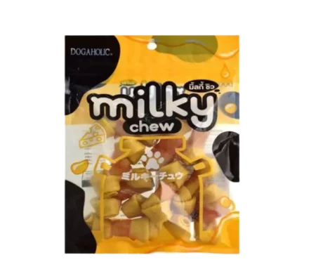 Dogaholic Milky Chicken and Cheese Bone Style, Puppies & Adult Dog Treat at ithinkpets