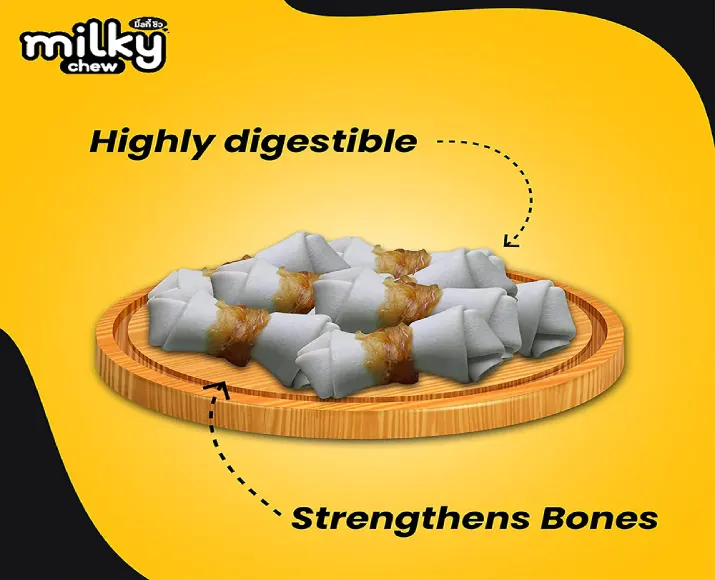 Dogaholic Milky Chicken and Cheese Bone Style, Puppies & Adult Dog Treat at ithinkpets (3)