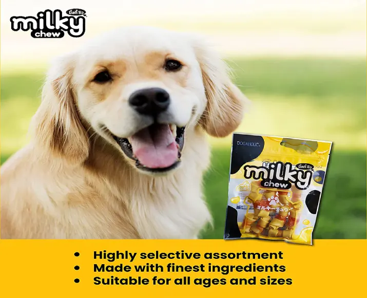 Dogaholic Milky Chicken and Cheese Bone Style, Puppies & Adult Dog Treat at ithinkpets (6)