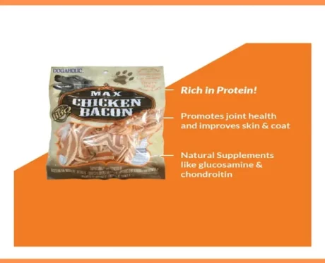 Dogaholic Noodles Chicken Bacon Strips BBQ Dog Treat at ithinkpets