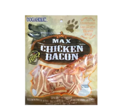 Dogaholic Noodles Chicken Bacon Strips BBQ Dog Treat at ithinkpets