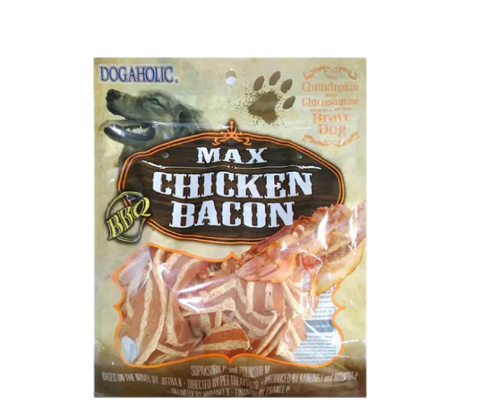 Dogaholic Noodles Chicken Bacon Strips BBQ Dog Treat at ithinkpets (3)