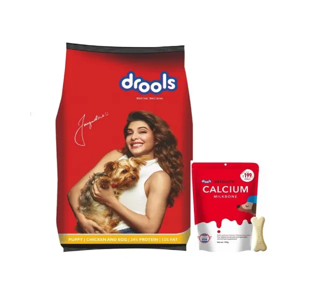 Drools Chicken and Egg Puppy food 3kg and 20pcs Bone Combo at ithinkpets.com