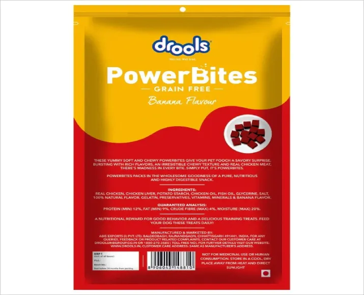 Drools Power Bites Banana Flavour at ithinkpets.com