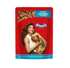Drools Real Chicken and Chicken Liver Chunks in Gravy Puppy Wet Food at ithinkpets.com