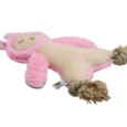 Fofos Ropeleg Plush Rabbit Squeaky Dog Toy, Puppies and Adult