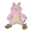 Fofos Ropeleg Plush Rabbit Squeaky Dog Toy, Puppies and Adult