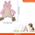 Fofos Ropeleg Plush Rabbit Squeaky Dog Toy, Puppies and Adult