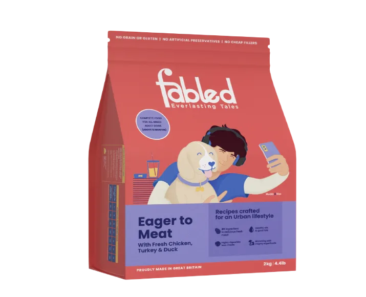 Fabled Eager To Meat Adult Dry Dog Food, With Fresh Chicken, Turkey And Duck at ithinkpets (1)