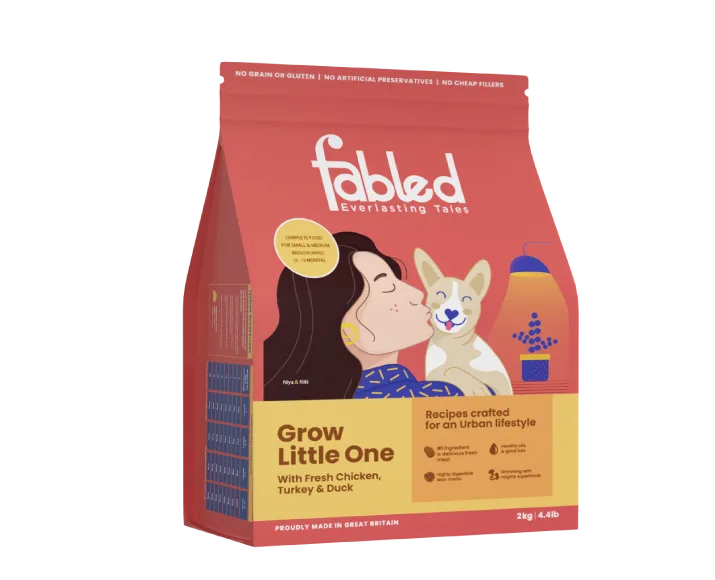 Fabled Grow Little One Puppy Small Breed Recipe Dry Dog Food, With Fresh Chicken, Turkey And Duck at ithinkpets