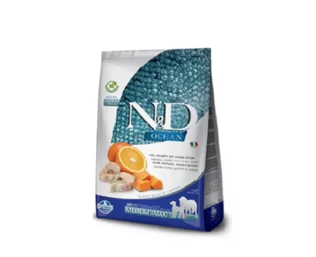 Farmina N&D Ocean Cod, Pumpkin and Orange, Adult Medium and Maxi Dry Dog Food, 2.5 Kgs at ithinkpets (2)