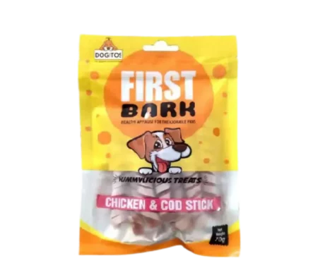First Bark Chicken and Cod Stick Dog Treat at ithinkpets