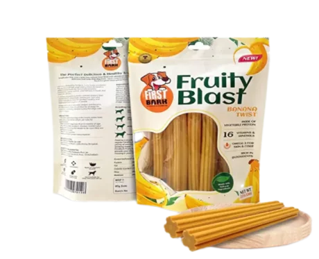 First Bark Fruity Blast Banana Twist at ithinkpets.com