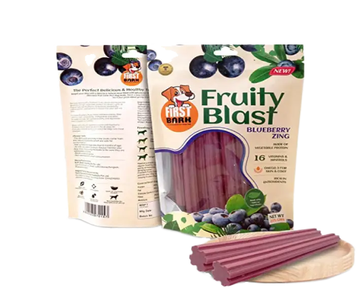 First Bark Fruity Blast Blueberry Zing at ihinkpets.com
