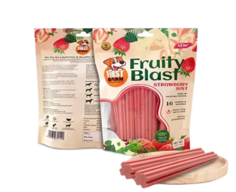 First Bark Fruity Blast Strawberry Bust at ithinkpets.com