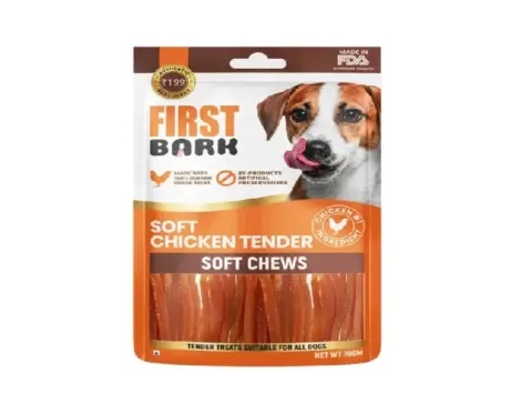 First Bark Soft Chicken Tender Dog Treat, 70 Gms at ithinkpets.com 1 (1)