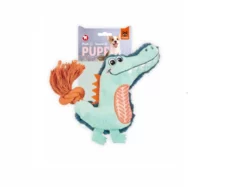 Fofos Alligator Dog Toy, Plush and Rope Toy at ithinkpets (2)