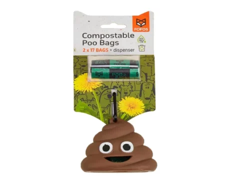 Fofos Pet Poop Bag Sets 34 bags with one dispenser Puppies and Adult Dogs at ithinkpets.com (1)